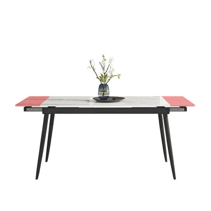 Modern Stone Dining Table Set 1/4/5/7 Pieces Dining Set for Home Use White 55"L x 35"W Clearhalo 'Dining Room Sets' 'Dining Tables & Seating' 'dining_room_set' 'furn' 'furn_dining_room_set' 'Furniture' 'furniture_dining_room_set' 'Kitchen & Dining Furniture' 5003702