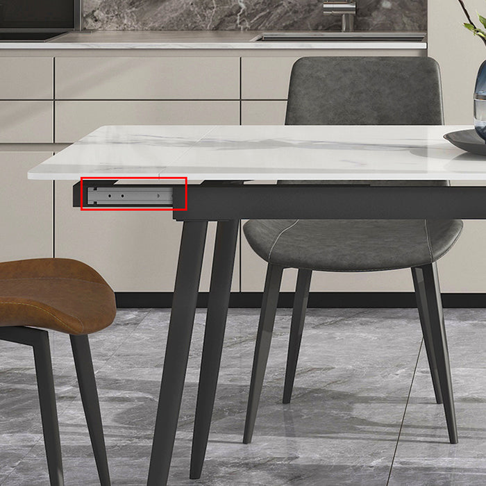 Modern Stone Dining Table Set 1/4/5/7 Pieces Dining Set for Home Use Clearhalo 'Dining Room Sets' 'Dining Tables & Seating' 'dining_room_set' 'furn' 'furn_dining_room_set' 'Furniture' 'furniture_dining_room_set' 'Kitchen & Dining Furniture' 5003706