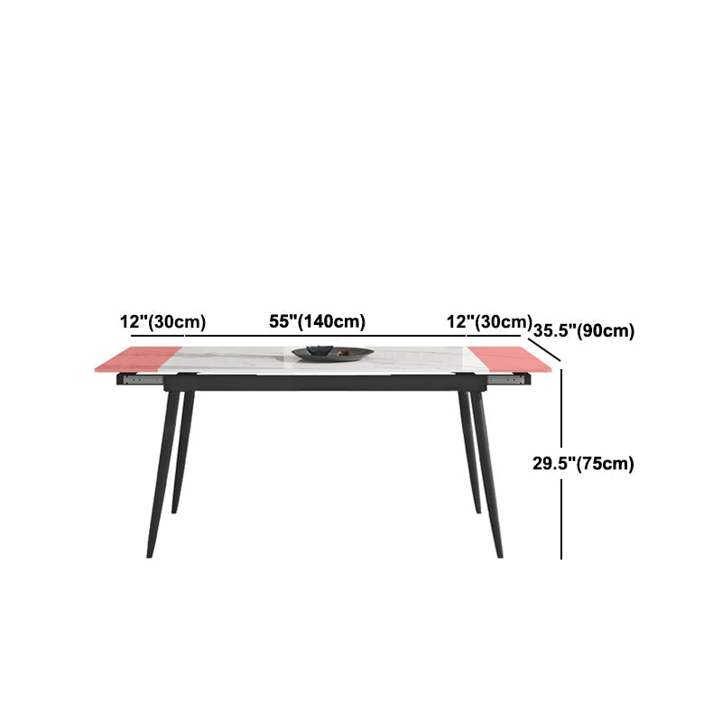 Modern Stone Dining Table Set 1/4/5/7 Pieces Dining Set for Home Use Clearhalo 'Dining Room Sets' 'Dining Tables & Seating' 'dining_room_set' 'furn' 'furn_dining_room_set' 'Furniture' 'furniture_dining_room_set' 'Kitchen & Dining Furniture' 5003711