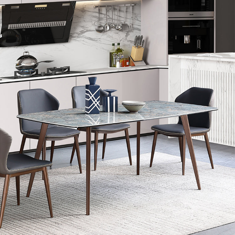 Modern Style Sintered Stone Top Dining Set 1/4/5/7 Pieces Dining Table with Chairs Clearhalo 'Dining Room Sets' 'Dining Tables & Seating' 'dining_room_set' 'furn' 'furn_dining_room_set' 'Furniture' 'furniture_dining_room_set' 'Kitchen & Dining Furniture' 5003716