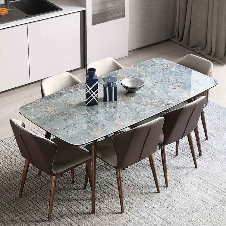 Modern Style Sintered Stone Top Dining Set 1/4/5/7 Pieces Dining Table with Chairs Clearhalo 'Dining Room Sets' 'Dining Tables & Seating' 'dining_room_set' 'furn' 'furn_dining_room_set' 'Furniture' 'furniture_dining_room_set' 'Kitchen & Dining Furniture' 5003723