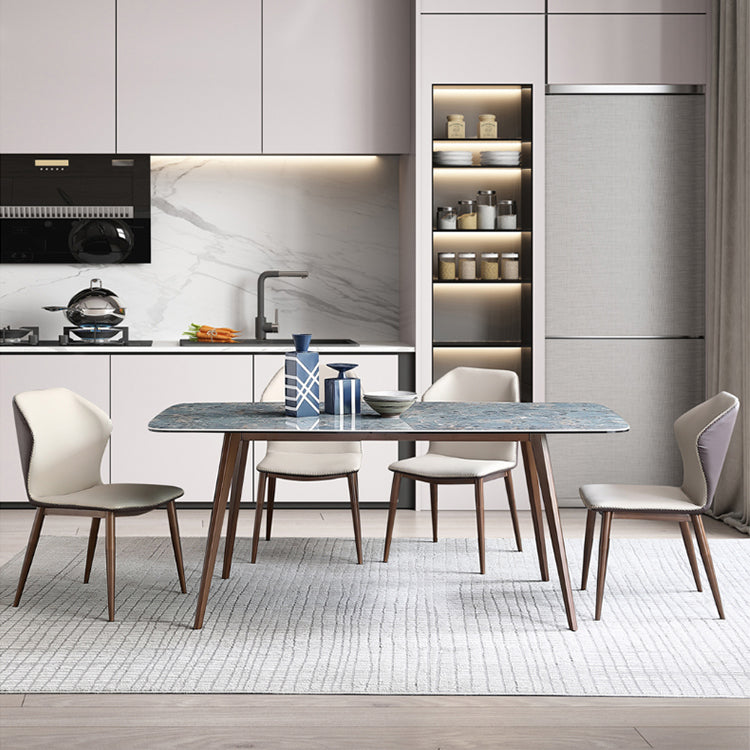 Modern Style Sintered Stone Top Dining Set 1/4/5/7 Pieces Dining Table with Chairs Clearhalo 'Dining Room Sets' 'Dining Tables & Seating' 'dining_room_set' 'furn' 'furn_dining_room_set' 'Furniture' 'furniture_dining_room_set' 'Kitchen & Dining Furniture' 5003725