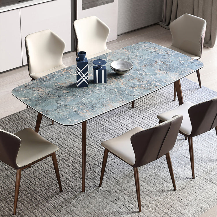 Modern Style Sintered Stone Top Dining Set 1/4/5/7 Pieces Dining Table with Chairs Clearhalo 'Dining Room Sets' 'Dining Tables & Seating' 'dining_room_set' 'furn' 'furn_dining_room_set' 'Furniture' 'furniture_dining_room_set' 'Kitchen & Dining Furniture' 5003726