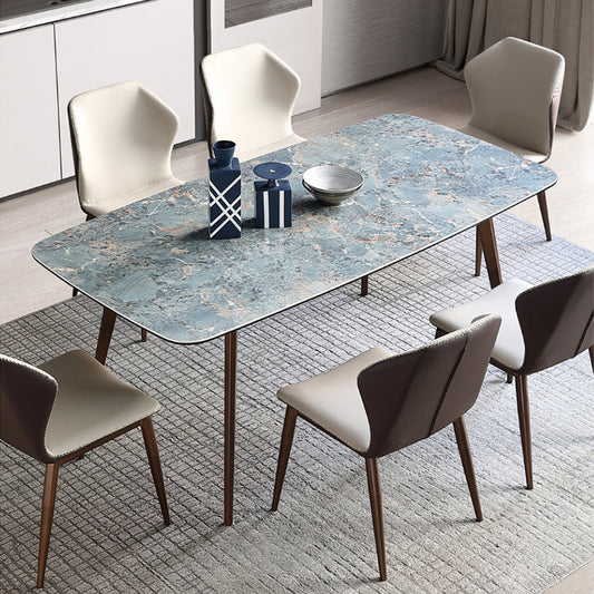 Modern Style Sintered Stone Top Dining Set 1/4/5/7 Pieces Dining Table with Chairs Clearhalo 'Dining Room Sets' 'Dining Tables & Seating' 'dining_room_set' 'furn' 'furn_dining_room_set' 'Furniture' 'furniture_dining_room_set' 'Kitchen & Dining Furniture' 5003726