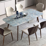 Modern Style Sintered Stone Top Dining Set 1/4/5/7 Pieces Dining Table with Chairs Clearhalo 'Dining Room Sets' 'Dining Tables & Seating' 'dining_room_set' 'furn' 'furn_dining_room_set' 'Furniture' 'furniture_dining_room_set' 'Kitchen & Dining Furniture' 5003726