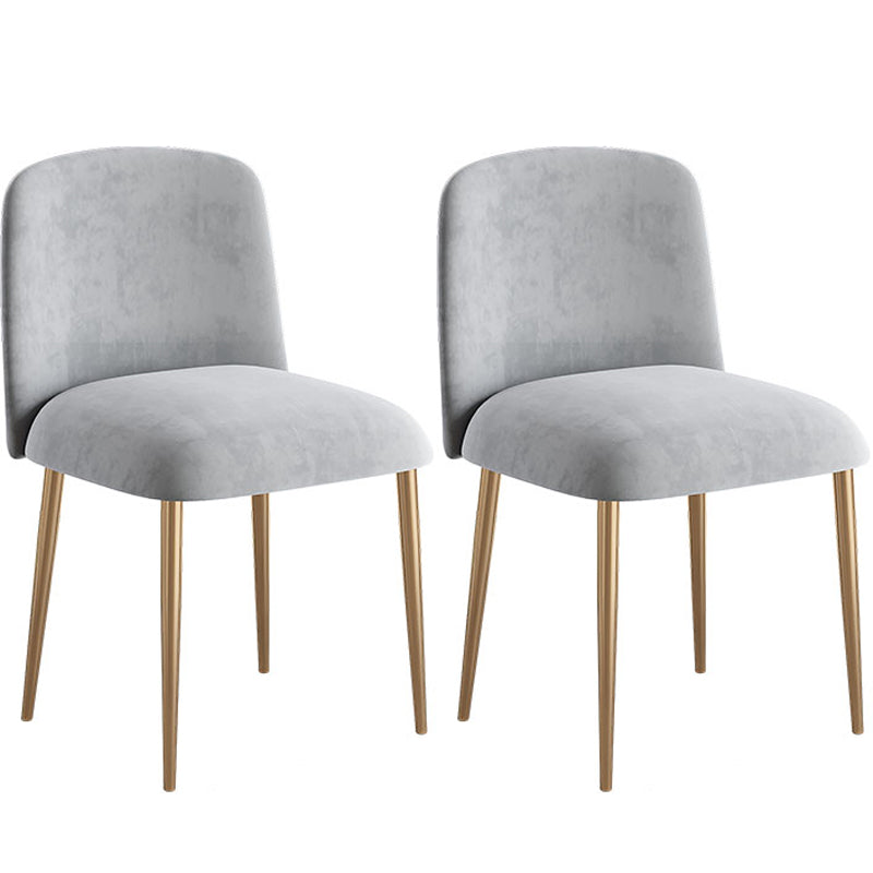 Glam Iron Dining Table Set 1/2/5 Pieces Rectangle White Sintered Stone Top Dinette Set 2 Light Grey Chairs Clearhalo 'Dining Room Sets' 'Dining Tables & Seating' 'dining_room_set' 'furn' 'furn_dining_room_set' 'Furniture' 'furniture_dining_room_set' 'Kitchen & Dining Furniture' 5003736