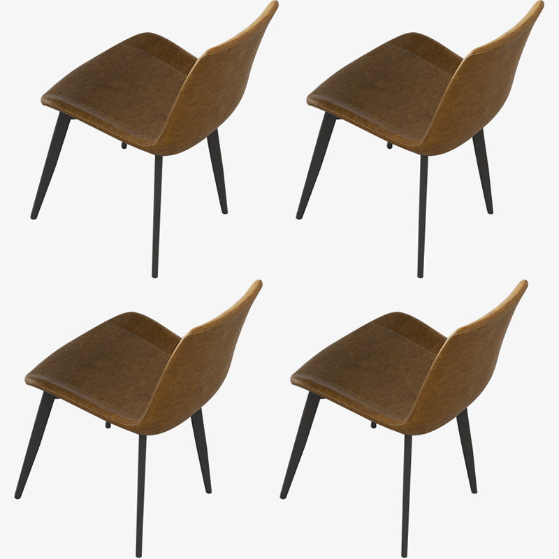 Modern Rectangle Stone Dining Table Set 1/4/5/7 Pieces Dining Set for Home Use 4 Brown Chairs Clearhalo 'Dining Room Sets' 'Dining Tables & Seating' 'dining_room_set' 'furn' 'furn_dining_room_set' 'Furniture' 'furniture_dining_room_set' 'Kitchen & Dining Furniture' 5003759