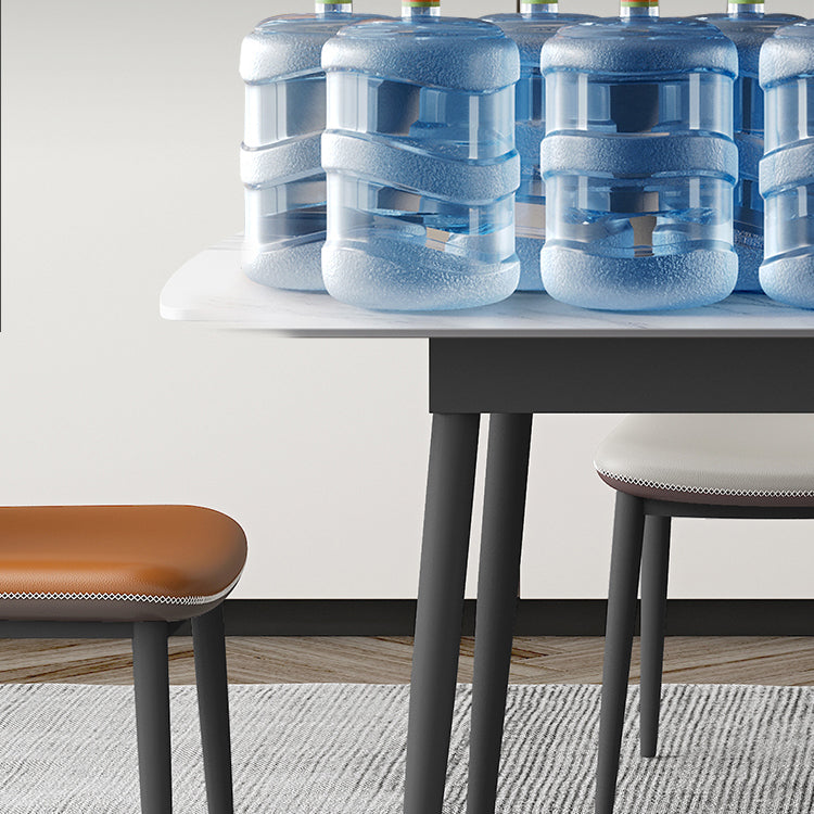 Modern Rectangle Stone Dining Table Set 1/4/5/7 Pieces Dining Set for Home Use Clearhalo 'Dining Room Sets' 'Dining Tables & Seating' 'dining_room_set' 'furn' 'furn_dining_room_set' 'Furniture' 'furniture_dining_room_set' 'Kitchen & Dining Furniture' 5003768