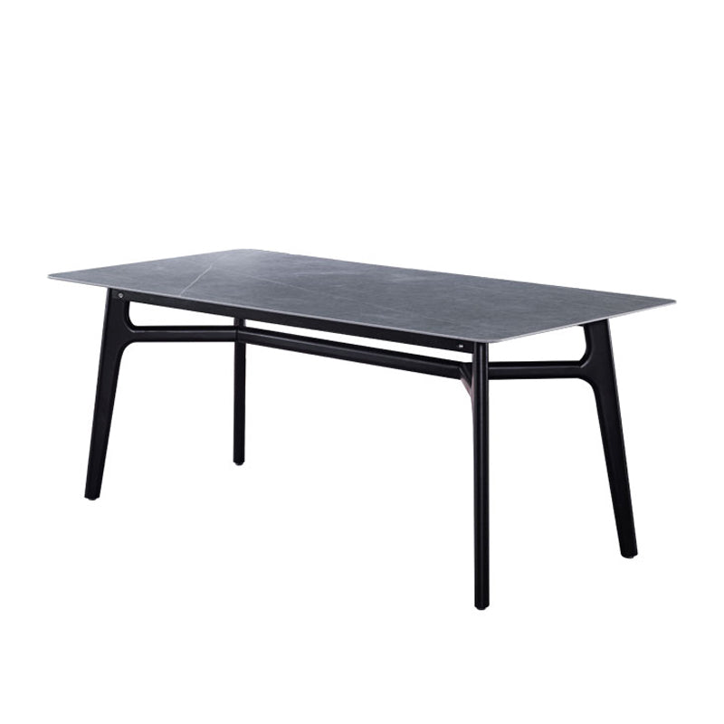 Modern Ash Wood Dinette Set 1/2/5/7 Pieces Rectangle Sintered Stone Top Dining Table Set Grey 71"L x 35"W Clearhalo 'Dining Room Sets' 'Dining Tables & Seating' 'dining_room_set' 'furn' 'furn_dining_room_set' 'Furniture' 'furniture_dining_room_set' 'Kitchen & Dining Furniture' 5003783