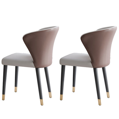 Modern Round Stone Dining Table Set 1/2/5/7 Pieces Dining Set for Home Use 2 Brown Chairs Clearhalo 'Dining Room Sets' 'Dining Tables & Seating' 'dining_room_set' 'furn' 'furn_dining_room_set' 'Furniture' 'furniture_dining_room_set' 'Kitchen & Dining Furniture' 5003794