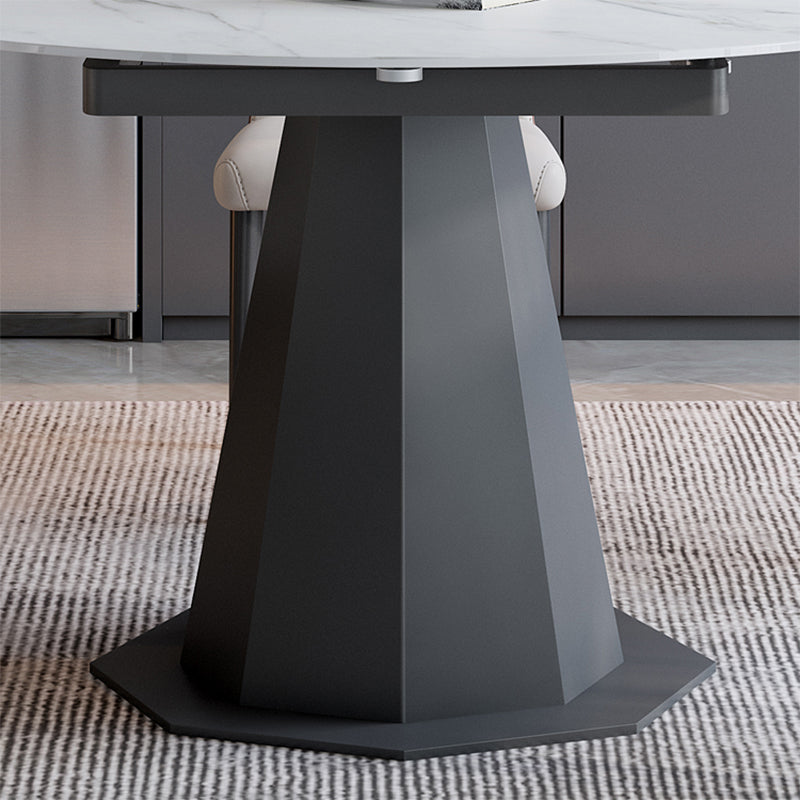 Modern Round Stone Dining Table Set 1/2/5/7 Pieces Dining Set for Home Use Clearhalo 'Dining Room Sets' 'Dining Tables & Seating' 'dining_room_set' 'furn' 'furn_dining_room_set' 'Furniture' 'furniture_dining_room_set' 'Kitchen & Dining Furniture' 5003802