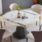 Modern Round Stone Dining Table Set 1/2/5/7 Pieces Dining Set for Home Use Clearhalo 'Dining Room Sets' 'Dining Tables & Seating' 'dining_room_set' 'furn' 'furn_dining_room_set' 'Furniture' 'furniture_dining_room_set' 'Kitchen & Dining Furniture' 5003804