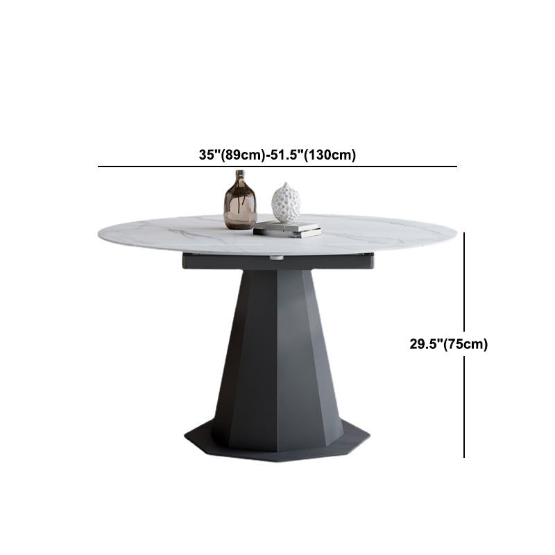 Modern Round Stone Dining Table Set 1/2/5/7 Pieces Dining Set for Home Use Clearhalo 'Dining Room Sets' 'Dining Tables & Seating' 'dining_room_set' 'furn' 'furn_dining_room_set' 'Furniture' 'furniture_dining_room_set' 'Kitchen & Dining Furniture' 5003806