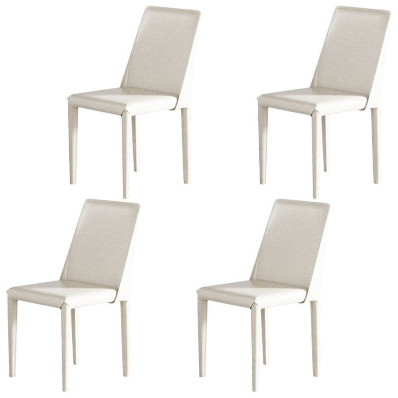 Designer Style Sintered Stone Top Dining Set 1/4/5/6/7 Pieces Dining Table with Chairs 4 White Chairs Clearhalo 'Dining Room Sets' 'Dining Tables & Seating' 'dining_room_set' 'furn' 'furn_dining_room_set' 'Furniture' 'furniture_dining_room_set' 'Kitchen & Dining Furniture' 5003810