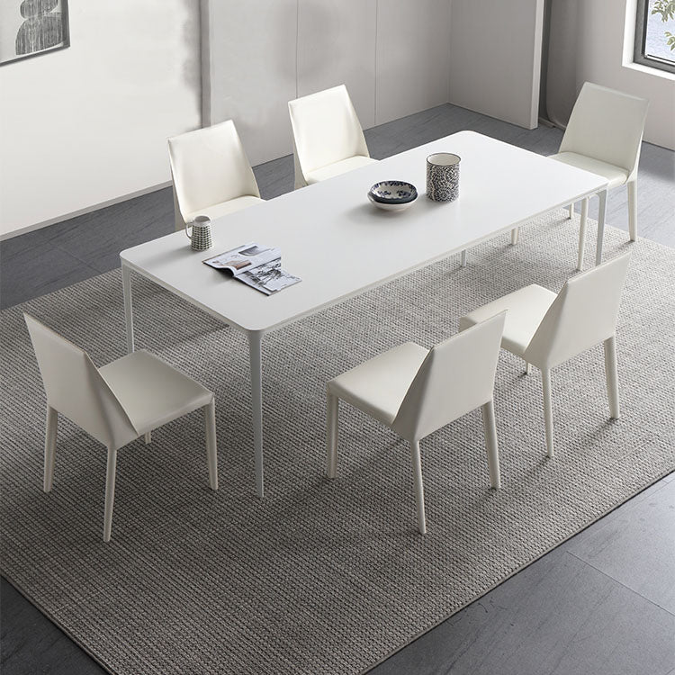 Designer Style Sintered Stone Top Dining Set 1/4/5/6/7 Pieces Dining Table with Chairs Clearhalo 'Dining Room Sets' 'Dining Tables & Seating' 'dining_room_set' 'furn' 'furn_dining_room_set' 'Furniture' 'furniture_dining_room_set' 'Kitchen & Dining Furniture' 5003812