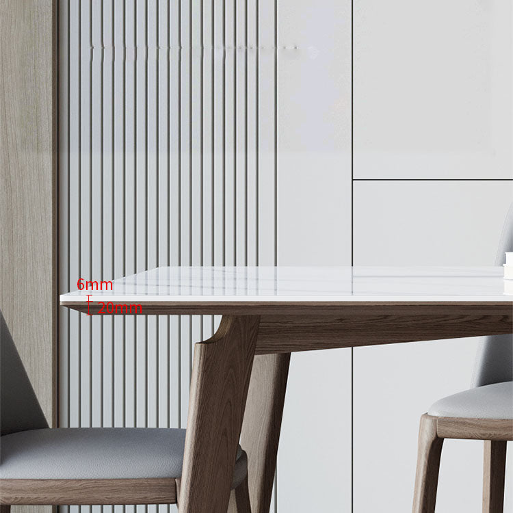 Modern Rectangle Wood Dining Table Set 1/4/5/7 Pieces Dining Set for Home Use Clearhalo 'Dining Room Sets' 'Dining Tables & Seating' 'dining_room_set' 'furn' 'furn_dining_room_set' 'Furniture' 'furniture_dining_room_set' 'Kitchen & Dining Furniture' 5003836