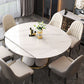 Glam Leather Dinette Set 1/2/5/7 Pieces Scalable Dining Table Set with Sintered Stone Top Clearhalo 'Dining Room Sets' 'Dining Tables & Seating' 'dining_room_set' 'furn' 'furn_dining_room_set' 'Furniture' 'furniture_dining_room_set' 'Kitchen & Dining Furniture' 5003854