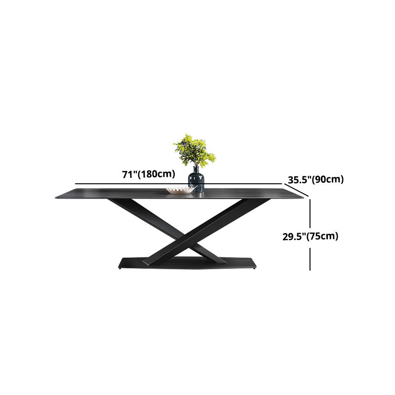 Rectangular Dining Set 1/4/5/7 Pieces Sintered Stone Dining Table Set Clearhalo 'Dining Room Sets' 'Dining Tables & Seating' 'dining_room_set' 'furn' 'furn_dining_room_set' 'Furniture' 'furniture_dining_room_set' 'Kitchen & Dining Furniture' 5003876