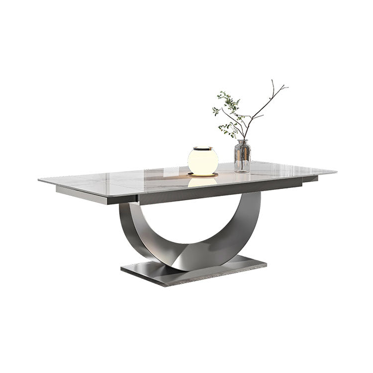 Modern Sintered Stone Dining Table Set 1/4/5/7 Pieces Dining Set for Home Use Clearhalo 'Dining Room Sets' 'Dining Tables & Seating' 'dining_room_set' 'furn' 'furn_dining_room_set' 'Furniture' 'furniture_dining_room_set' 'Kitchen & Dining Furniture' 5003883