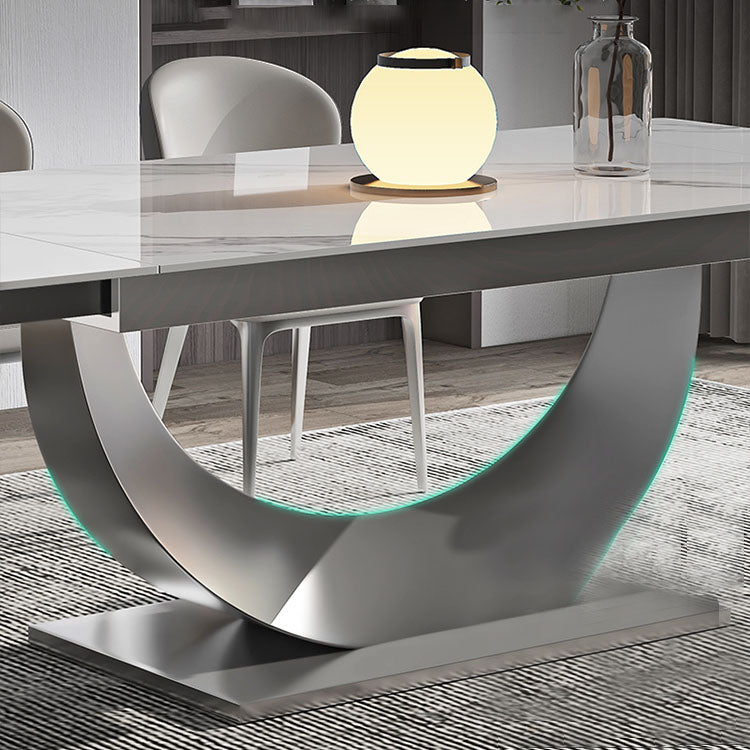 Modern Sintered Stone Dining Table Set 1/4/5/7 Pieces Dining Set for Home Use Clearhalo 'Dining Room Sets' 'Dining Tables & Seating' 'dining_room_set' 'furn' 'furn_dining_room_set' 'Furniture' 'furniture_dining_room_set' 'Kitchen & Dining Furniture' 5003884