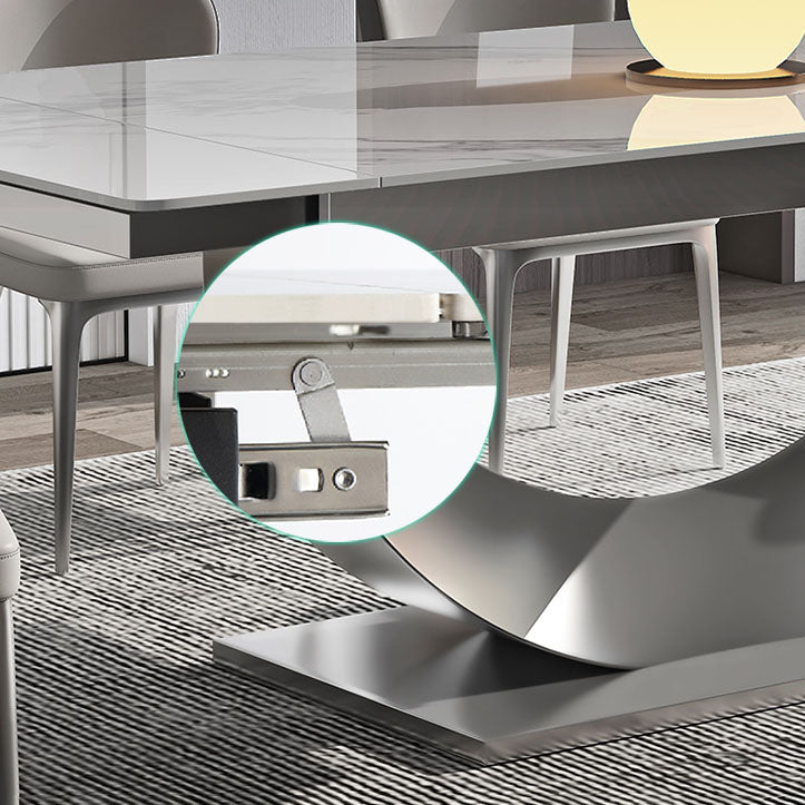 Modern Sintered Stone Dining Table Set 1/4/5/7 Pieces Dining Set for Home Use Clearhalo 'Dining Room Sets' 'Dining Tables & Seating' 'dining_room_set' 'furn' 'furn_dining_room_set' 'Furniture' 'furniture_dining_room_set' 'Kitchen & Dining Furniture' 5003887