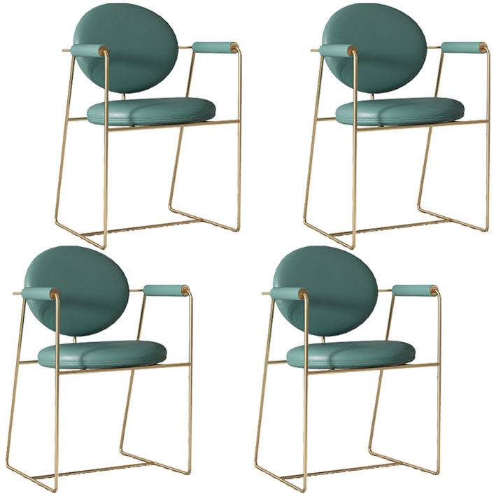 Luxury Sintered Stone Top Dining Set Rectangle 1/2/4/5/7 Pieces Dining Table with Chairs 4 Green Chairs Clearhalo 'Dining Room Sets' 'Dining Tables & Seating' 'dining_room_set' 'furn' 'furn_dining_room_set' 'Furniture' 'furniture_dining_room_set' 'Kitchen & Dining Furniture' 5003892