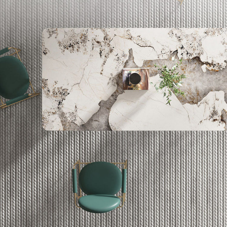 Luxury Sintered Stone Top Dining Set Rectangle 1/2/4/5/7 Pieces Dining Table with Chairs Clearhalo 'Dining Room Sets' 'Dining Tables & Seating' 'dining_room_set' 'furn' 'furn_dining_room_set' 'Furniture' 'furniture_dining_room_set' 'Kitchen & Dining Furniture' 5003900