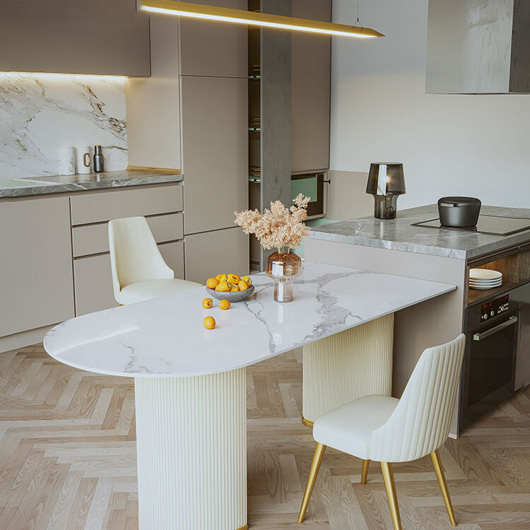 1/2/3/5 Pcs Dining Table Set with Chair Sintered Stone Dining Table Set 3 Pieces: Table, 2 Chairs Clearhalo 'Dining Room Sets' 'Dining Tables & Seating' 'dining_room_set' 'furn' 'furn_dining_room_set' 'Furniture' 'furniture_dining_room_set' 'Kitchen & Dining Furniture' 5003912