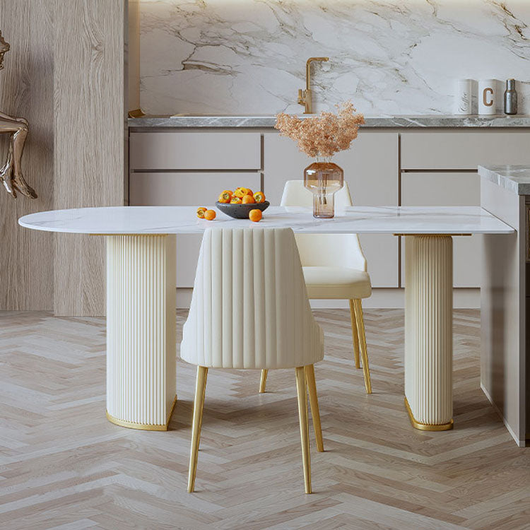 1/2/3/5 Pcs Dining Table Set with Chair Sintered Stone Dining Table Set Clearhalo 'Dining Room Sets' 'Dining Tables & Seating' 'dining_room_set' 'furn' 'furn_dining_room_set' 'Furniture' 'furniture_dining_room_set' 'Kitchen & Dining Furniture' 5003914