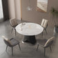 Modern Sintered Stone Dining Table Set 1/2/4/5 Pieces Dining Set for Home Use 5 Pieces: Table, 4 Grey Chairs Clearhalo 'Dining Room Sets' 'Dining Tables & Seating' 'dining_room_set' 'furn' 'furn_dining_room_set' 'Furniture' 'furniture_dining_room_set' 'Kitchen & Dining Furniture' 5003930