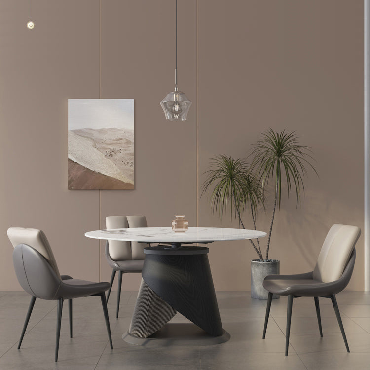 Modern Sintered Stone Dining Table Set 1/2/4/5 Pieces Dining Set for Home Use 4 Pieces: Table, 3 Chairs Clearhalo 'Dining Room Sets' 'Dining Tables & Seating' 'dining_room_set' 'furn' 'furn_dining_room_set' 'Furniture' 'furniture_dining_room_set' 'Kitchen & Dining Furniture' 5003932
