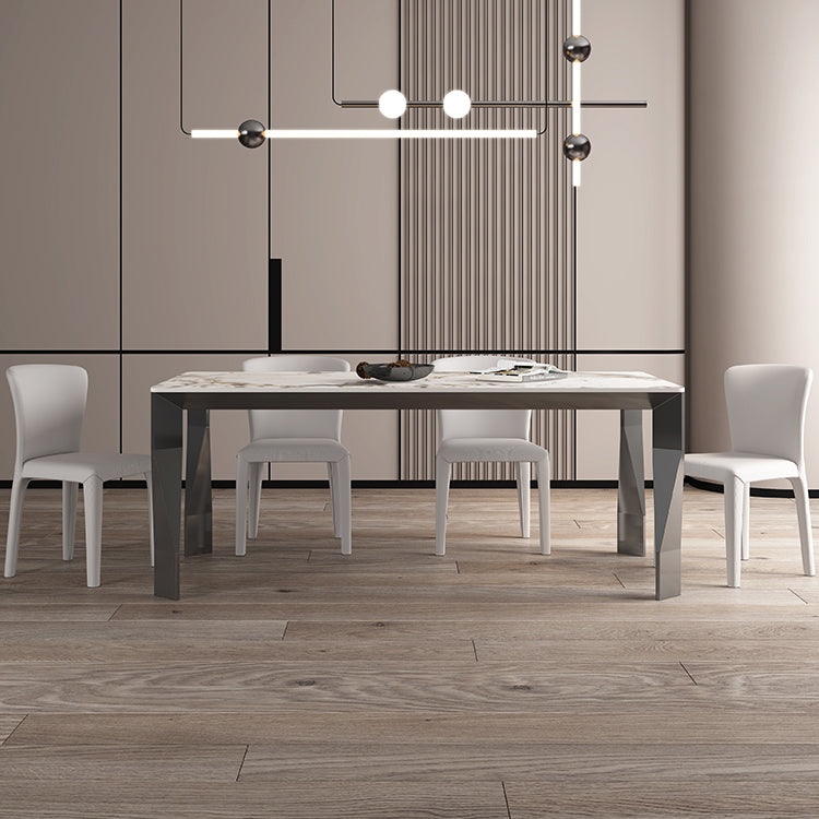 1/4/5/7 Pieces Sintered Stone Dining Table Set Dining Table and Dining Chairs Clearhalo 'Dining Room Sets' 'Dining Tables & Seating' 'dining_room_set' 'furn' 'furn_dining_room_set' 'Furniture' 'furniture_dining_room_set' 'Kitchen & Dining Furniture' 5003950