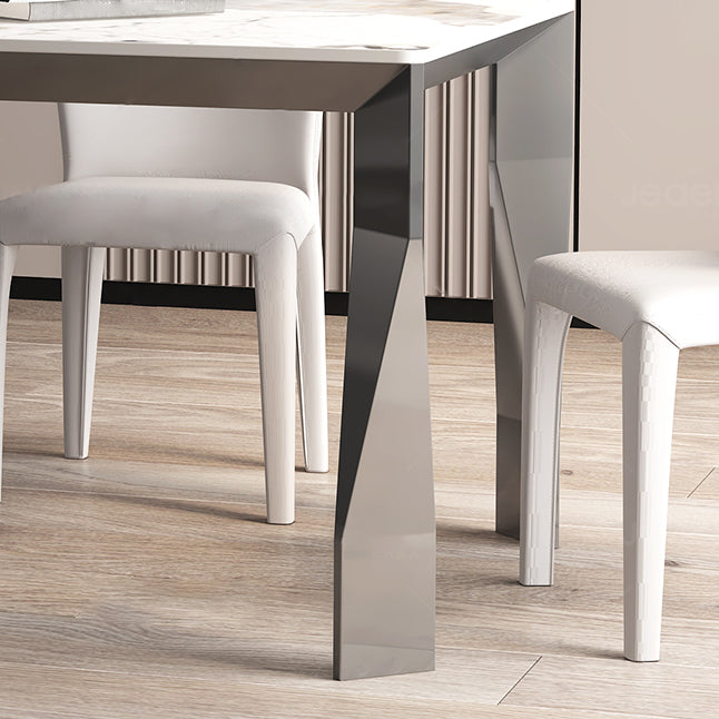 1/4/5/7 Pieces Sintered Stone Dining Table Set Dining Table and Dining Chairs Clearhalo 'Dining Room Sets' 'Dining Tables & Seating' 'dining_room_set' 'furn' 'furn_dining_room_set' 'Furniture' 'furniture_dining_room_set' 'Kitchen & Dining Furniture' 5003956