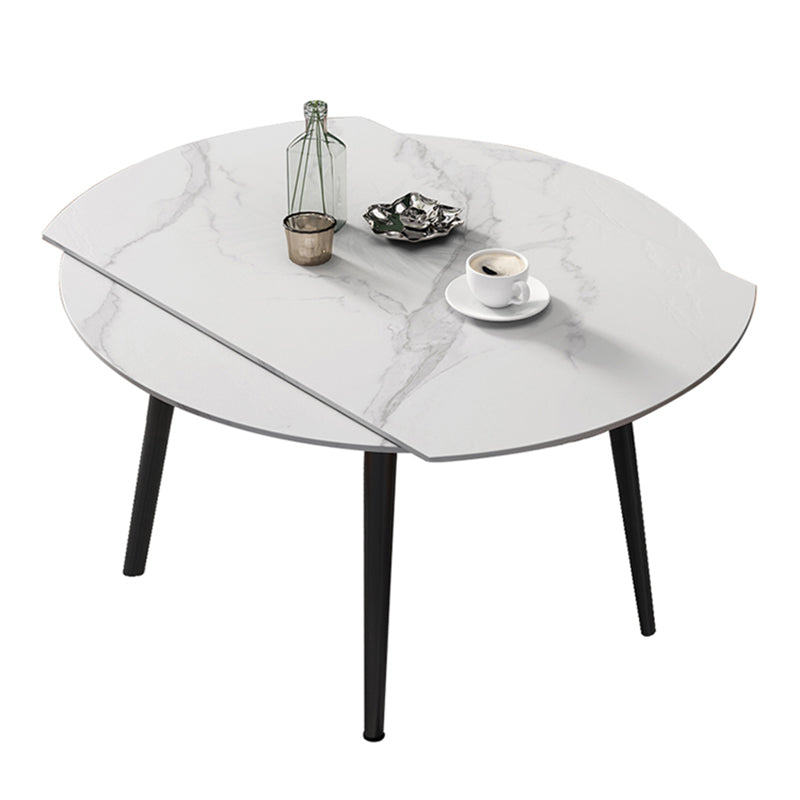 Modern Scalable Dinette Set 1/4/5/6 Pieces Round Sintered Stone Top Dining Table Set Clearhalo 'Dining Room Sets' 'Dining Tables & Seating' 'dining_room_set' 'furn' 'furn_dining_room_set' 'Furniture' 'furniture_dining_room_set' 'Kitchen & Dining Furniture' 5003968