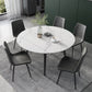 Modern Scalable Dinette Set 1/4/5/6 Pieces Round Sintered Stone Top Dining Table Set Clearhalo 'Dining Room Sets' 'Dining Tables & Seating' 'dining_room_set' 'furn' 'furn_dining_room_set' 'Furniture' 'furniture_dining_room_set' 'Kitchen & Dining Furniture' 5003974