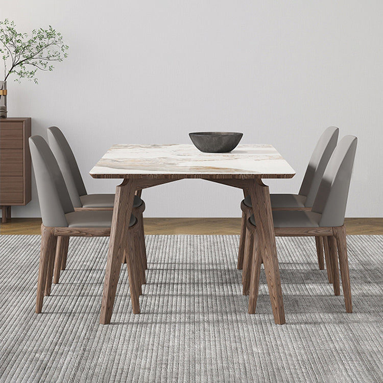 1/4/5 Pcs Sintered Stone Dining Room Set Dining Room Table and Chair Set Clearhalo 'Dining Room Sets' 'Dining Tables & Seating' 'dining_room_set' 'furn' 'furn_dining_room_set' 'Furniture' 'furniture_dining_room_set' 'Kitchen & Dining Furniture' 5004003