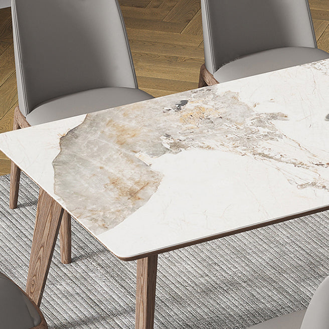 1/4/5 Pcs Sintered Stone Dining Room Set Dining Room Table and Chair Set Clearhalo 'Dining Room Sets' 'Dining Tables & Seating' 'dining_room_set' 'furn' 'furn_dining_room_set' 'Furniture' 'furniture_dining_room_set' 'Kitchen & Dining Furniture' 5004006