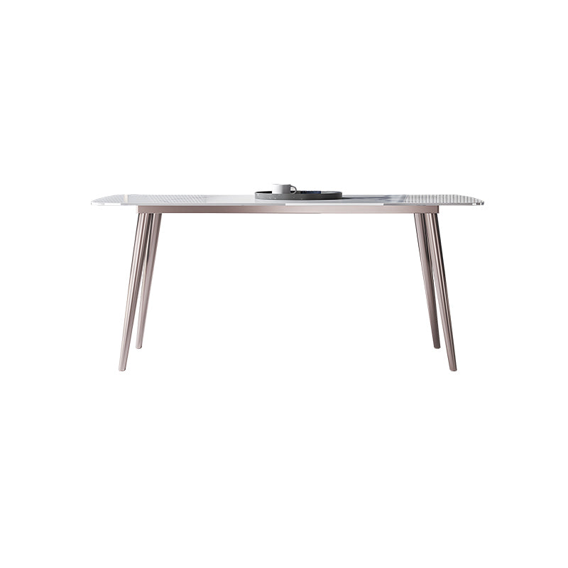 Modern Rectangle Sintered Stone Dining Table Set 1/4/5/7 Pieces Dining Set Clearhalo 'Dining Room Sets' 'Dining Tables & Seating' 'dining_room_set' 'furn' 'furn_dining_room_set' 'Furniture' 'furniture_dining_room_set' 'Kitchen & Dining Furniture' 5004015