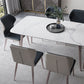 Modern Rectangle Sintered Stone Dining Table Set 1/4/5/7 Pieces Dining Set Clearhalo 'Dining Room Sets' 'Dining Tables & Seating' 'dining_room_set' 'furn' 'furn_dining_room_set' 'Furniture' 'furniture_dining_room_set' 'Kitchen & Dining Furniture' 5004024