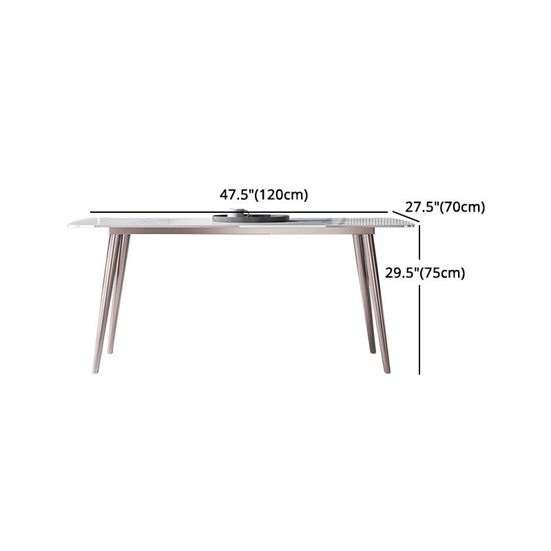 Modern Rectangle Sintered Stone Dining Table Set 1/4/5/7 Pieces Dining Set Clearhalo 'Dining Room Sets' 'Dining Tables & Seating' 'dining_room_set' 'furn' 'furn_dining_room_set' 'Furniture' 'furniture_dining_room_set' 'Kitchen & Dining Furniture' 5004030