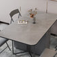 Metal Base Modern Rectangular Table Sintered Stone Top Table with Drop Leaf Clearhalo 'Dining Tables & Seating' 'Dining Tables' 'dining_table' 'furn' 'furn_dining_table' 'Furniture' 'furniture_dining_table' 'Kitchen & Dining Furniture' 'kitchen' 'kitchen_dining_table' 5004037