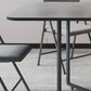 Metal Base Modern Rectangular Table Sintered Stone Top Table with Drop Leaf Clearhalo 'Dining Tables & Seating' 'Dining Tables' 'dining_table' 'furn' 'furn_dining_table' 'Furniture' 'furniture_dining_table' 'Kitchen & Dining Furniture' 'kitchen' 'kitchen_dining_table' 5004039