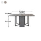 Metal Base Modern Rectangular Table Sintered Stone Top Table with Drop Leaf Clearhalo 'Dining Tables & Seating' 'Dining Tables' 'dining_table' 'furn' 'furn_dining_table' 'Furniture' 'furniture_dining_table' 'Kitchen & Dining Furniture' 'kitchen' 'kitchen_dining_table' 5004044