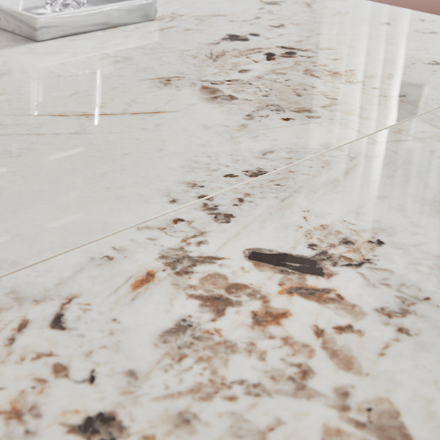 4-foot Stone Dining Site Table Modern Style Drop-Leaf Dining Table for Dining Room Clearhalo 'Dining Tables & Seating' 'Dining Tables' 'dining_table' 'furn' 'furn_dining_table' 'Furniture' 'furniture_dining_table' 'Kitchen & Dining Furniture' 'kitchen' 'kitchen_dining_table' 5004051