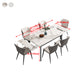 4-foot Stone Dining Site Table Modern Style Drop-Leaf Dining Table for Dining Room Clearhalo 'Dining Tables & Seating' 'Dining Tables' 'dining_table' 'furn' 'furn_dining_table' 'Furniture' 'furniture_dining_table' 'Kitchen & Dining Furniture' 'kitchen' 'kitchen_dining_table' 5004059