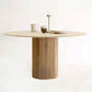 Round Pedestal Modern Dining Table Wood Color Fixed Table with Solid Wood Clearhalo 'Dining Tables & Seating' 'Dining Tables' 'dining_table' 'furn' 'furn_dining_table' 'Furniture' 'furniture_dining_table' 'Kitchen & Dining Furniture' 'kitchen' 'kitchen_dining_table' 5004070