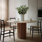Round Pedestal Modern Dining Table Wood Color Fixed Table with Solid Wood Clearhalo 'Dining Tables & Seating' 'Dining Tables' 'dining_table' 'furn' 'furn_dining_table' 'Furniture' 'furniture_dining_table' 'Kitchen & Dining Furniture' 'kitchen' 'kitchen_dining_table' 5004072
