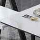 Solid Wood Contemporary Rectangular Table Glass Top Table with Drop Leaf Clearhalo 'Dining Tables & Seating' 'Dining Tables' 'dining_table' 'furn' 'furn_dining_table' 'Furniture' 'furniture_dining_table' 'Kitchen & Dining Furniture' 'kitchen' 'kitchen_dining_table' 5004084