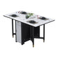 Solid Wood Contemporary Rectangular Table Glass Top Table with Drop Leaf Clearhalo 'Dining Tables & Seating' 'Dining Tables' 'dining_table' 'furn' 'furn_dining_table' 'Furniture' 'furniture_dining_table' 'Kitchen & Dining Furniture' 'kitchen' 'kitchen_dining_table' 5004087