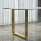 Marble Top Dining Table Modern Rectangle Dining Table with Sled Base Clearhalo 'Dining Tables & Seating' 'Dining Tables' 'dining_table' 'furn' 'furn_dining_table' 'Furniture' 'furniture_dining_table' 'Kitchen & Dining Furniture' 'kitchen' 'kitchen_dining_table' 5004099